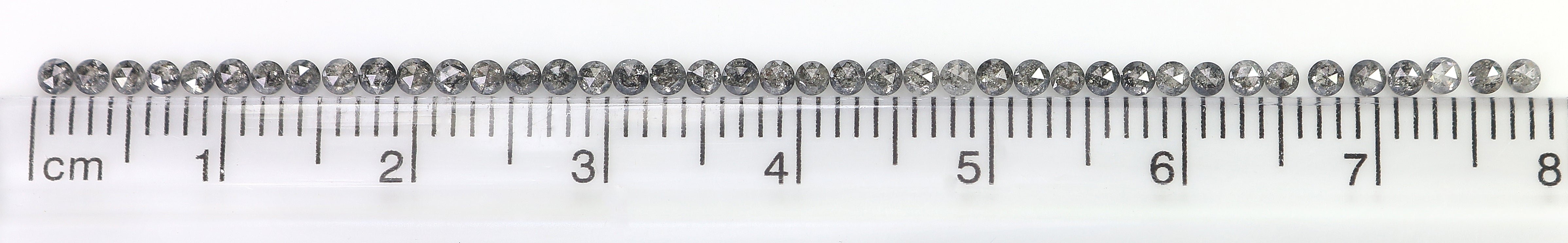 1.26 Ct Natural Loose Round Cut Diamond Salt And Pepper Diamond 1.80 MM Natural Loose Diamond Black Grey Color Round Rose Cut Diamond LQ1418