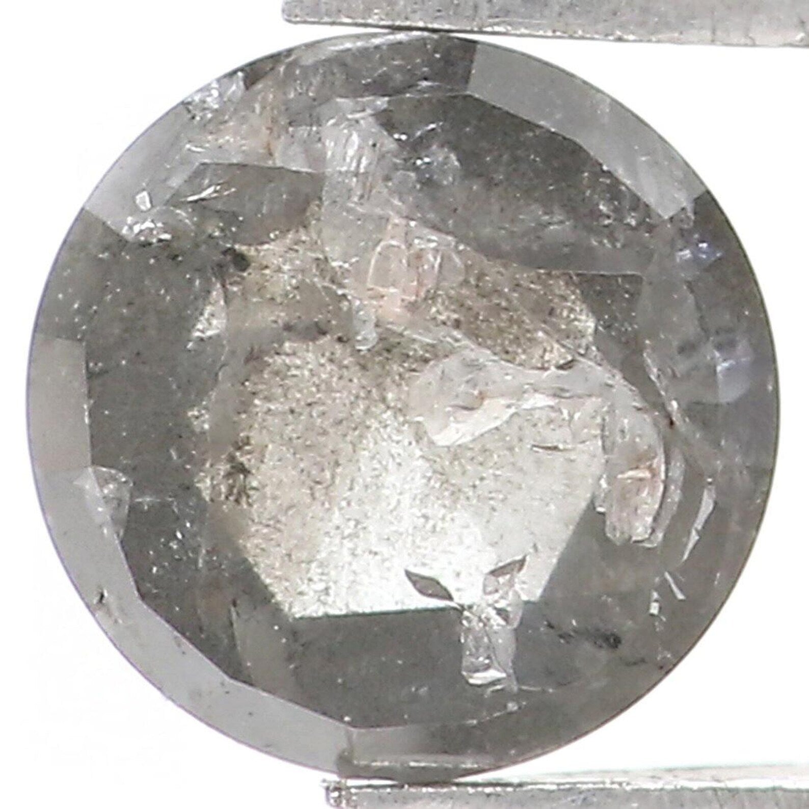 0.46 CT Natural Loose Round Shape Diamond Salt And Pepper Round Diamond 4.70 MM Natural Loose Black Grey Color Round Rose Cut Diamond NQ7449