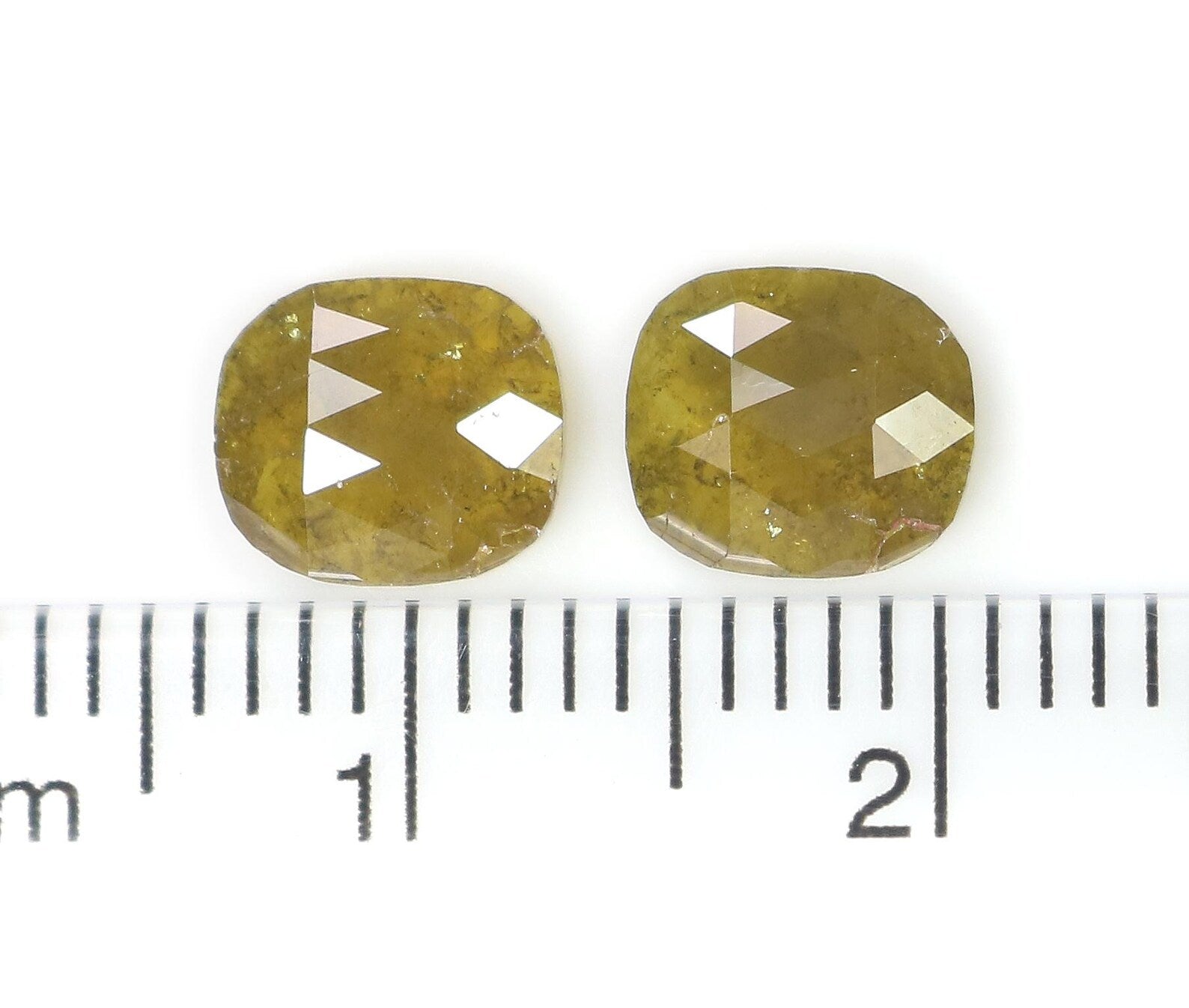 1.80 CT Natural Loose Oval Shape Pair Diamond Yellow Color Oval Cut Pair Diamond 6.70 MM Natural Loose Oval Pair Rose Cut Diamond NQ8231