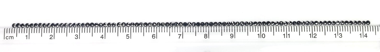 3.03 CT Natural Loose Round Shape Diamond Black Color Round Diamond 1.65 MM Natural Loose Diamond Black Color Round Rose Cut Diamond NQ1826