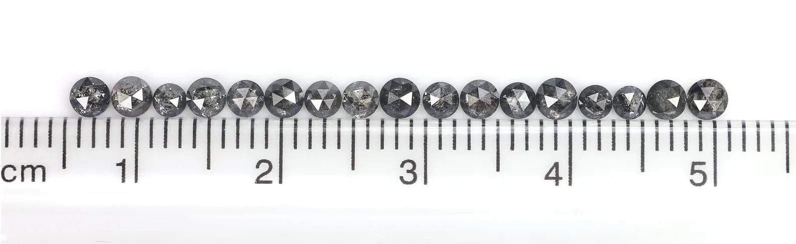 1.64 CT Natural Loose Round Rose Cut Diamond Salt And Pepper Round Shape Diamond 2.35 MM Natural Loose Round Rose Cut Shape Diamond NQ2061