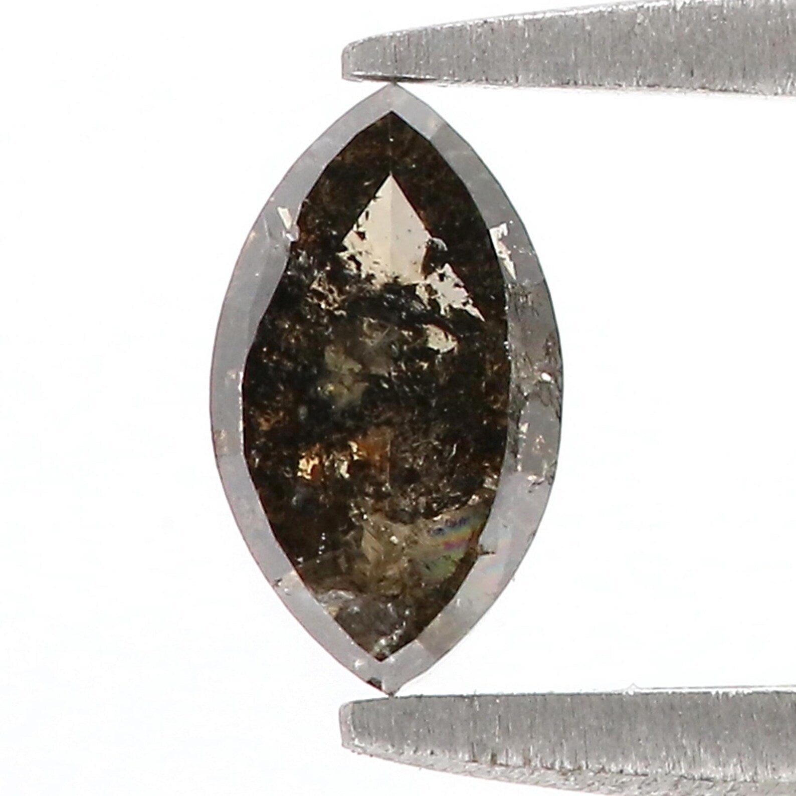 0.72 CT Natural Loose Marquise Shape Diamond Grey Brown Color Marquise Diamond 7.05 MM Natural Loose Marquise Cut Rose Cut Diamond QN9432