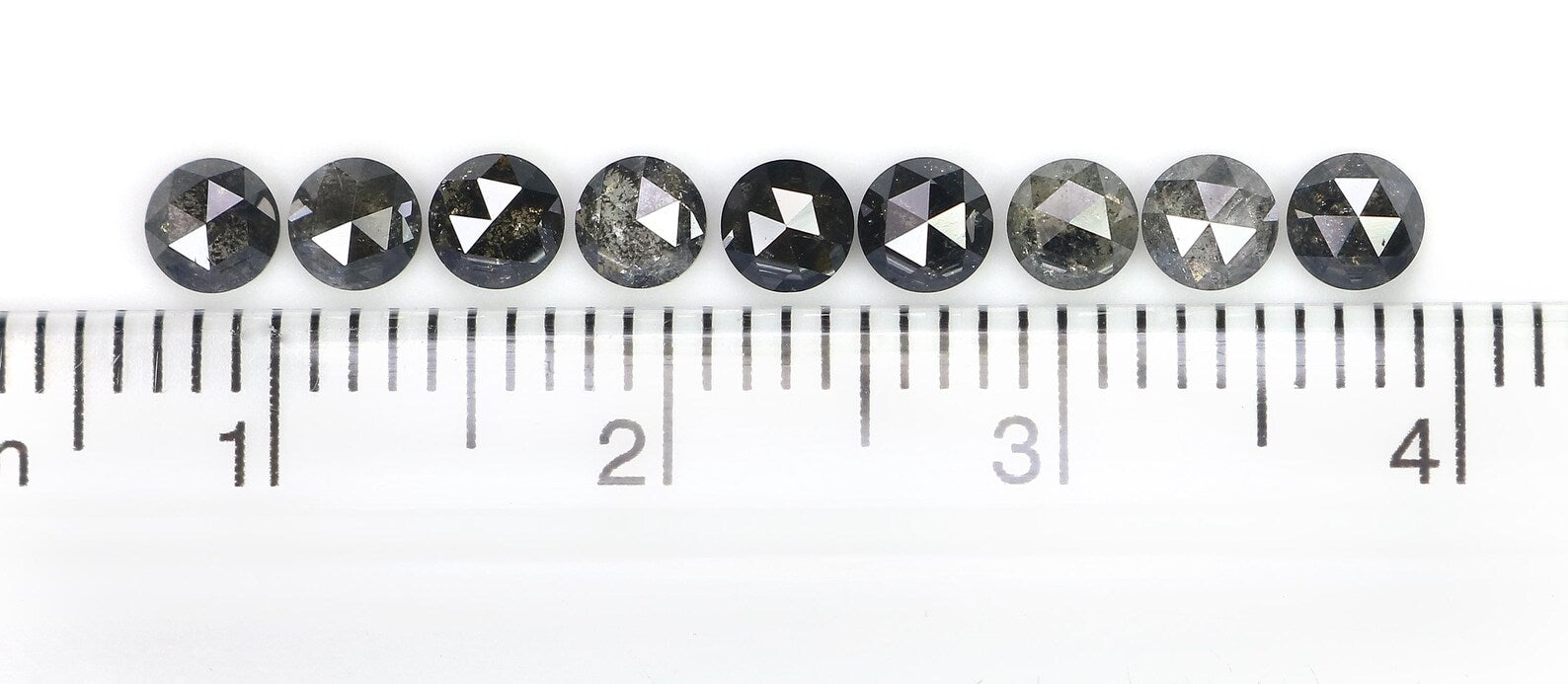 1.61 CT Natural Loose Round Shape Diamond Salt And Pepper Round Diamond 3.30 MM Natural Loose Black Grey Color Round Rose Cut Diamond NQ8752