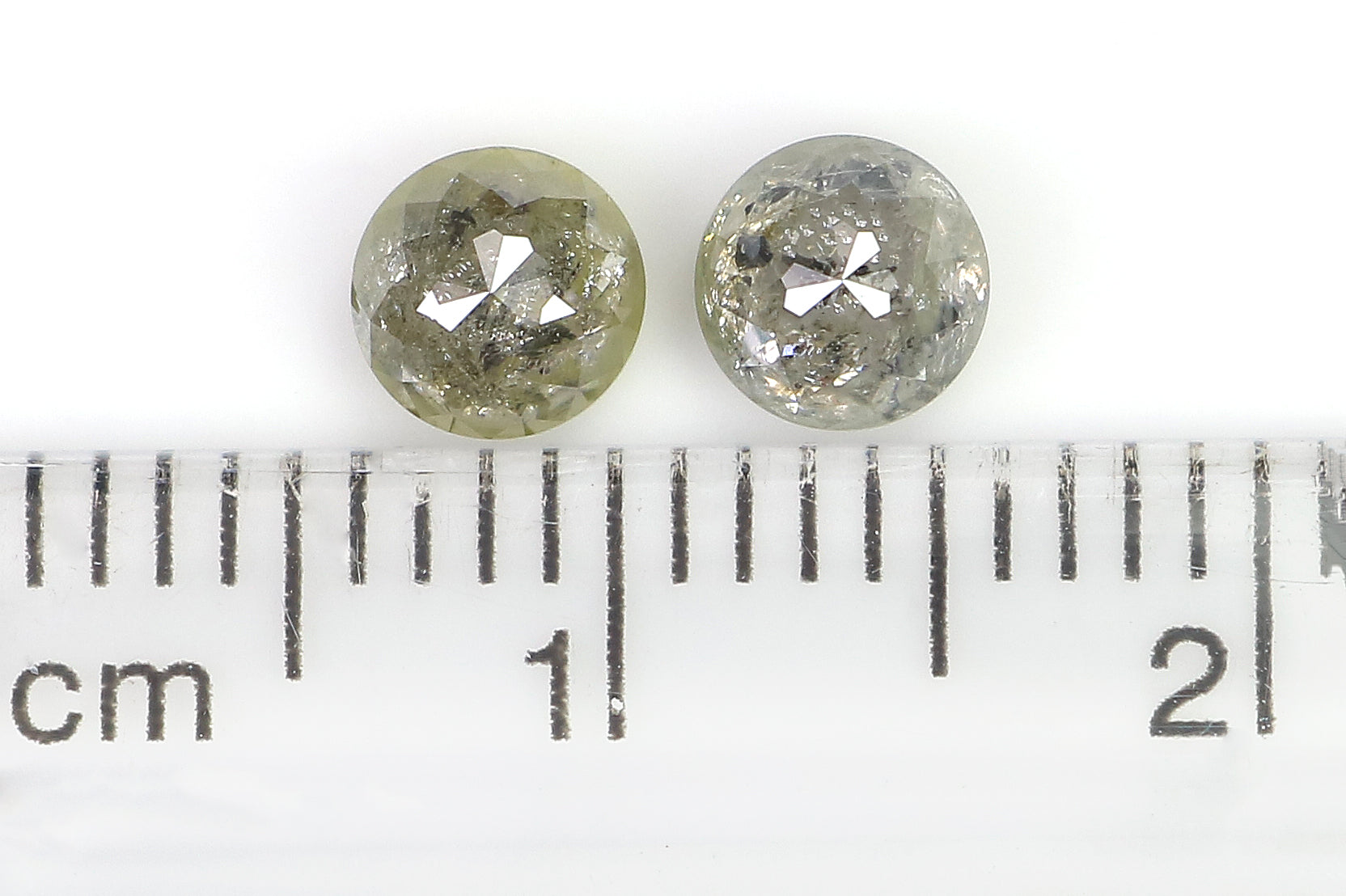 0.97 CT Natural Loose Round Rose Cut Pair Diamond Grey Color Round Shape Diamond 4.50 MM Natural Grey Color Round Rose Cut Diamond LQ6427