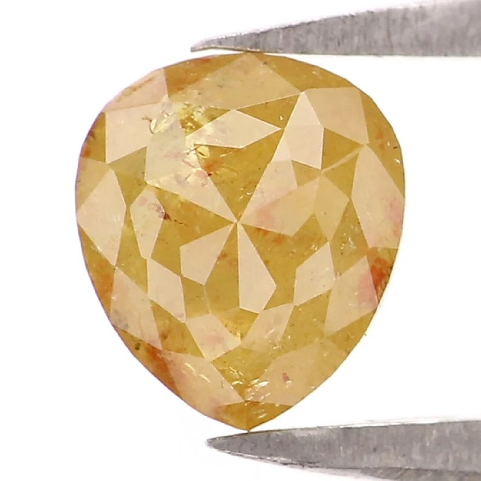 0.98 CT Natural Loose Heart Shape Diamond Yellow Color Heart Cut Diamond 6.15 MM Natural Loose Diamond Heart Shape Rose Cut Diamond QN2222