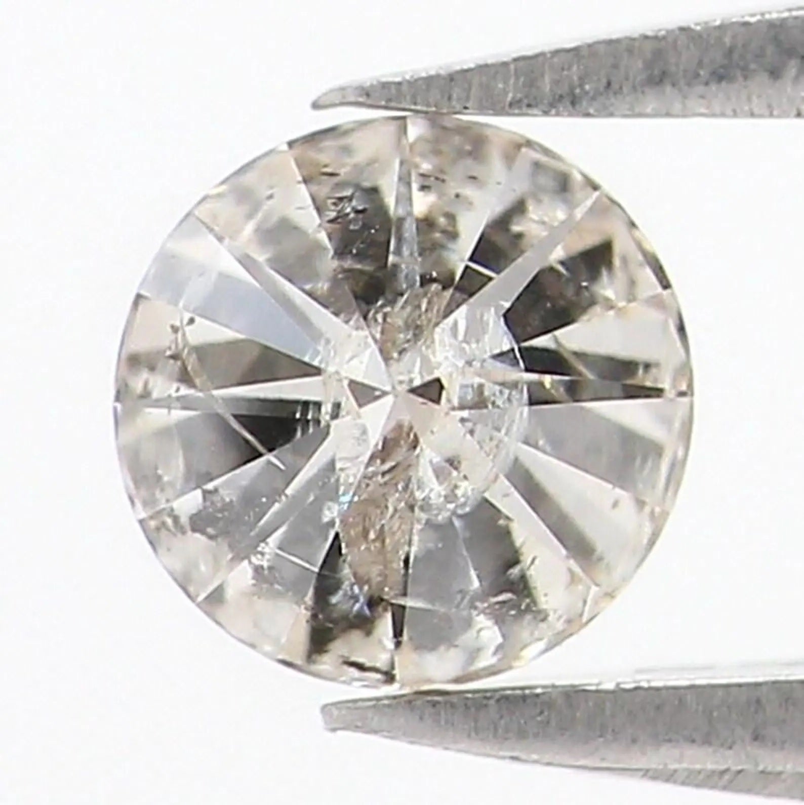 0.53 CT Natural Loose Round Shape Diamond Salt And Pepper Round Cut Diamond 4.60 MM Natural Loose Diamond Round Brilliant Cut Diamond NQ898
