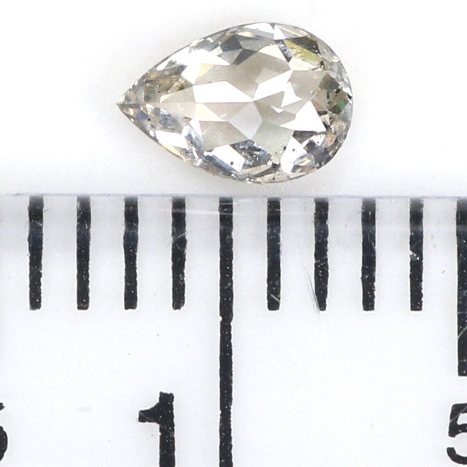 0.25 CT Natural Loose Pear Shape Diamond Salt And Pepper Pear Diamond 5.00 MM Natural Loose Black Grey Color Pear Rose Cut Diamond NQ1850