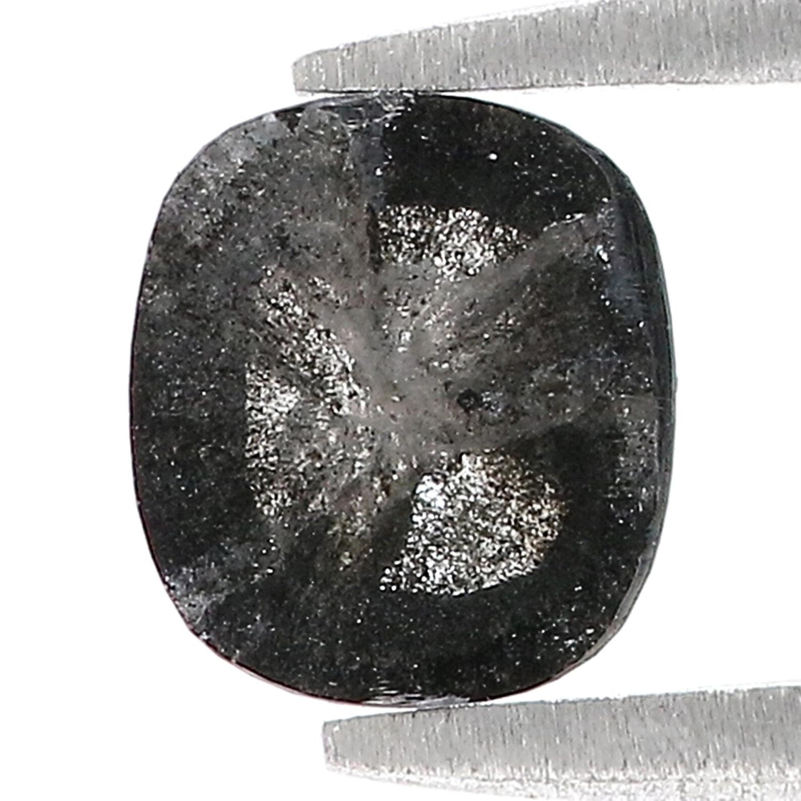 0.83 Ct Natural Loose Cushion Shape Diamond Black Color Cushion Cut Diamond 6.70 MM Natural Loose Diamond Cushion Rose Cut Diamond QN7236