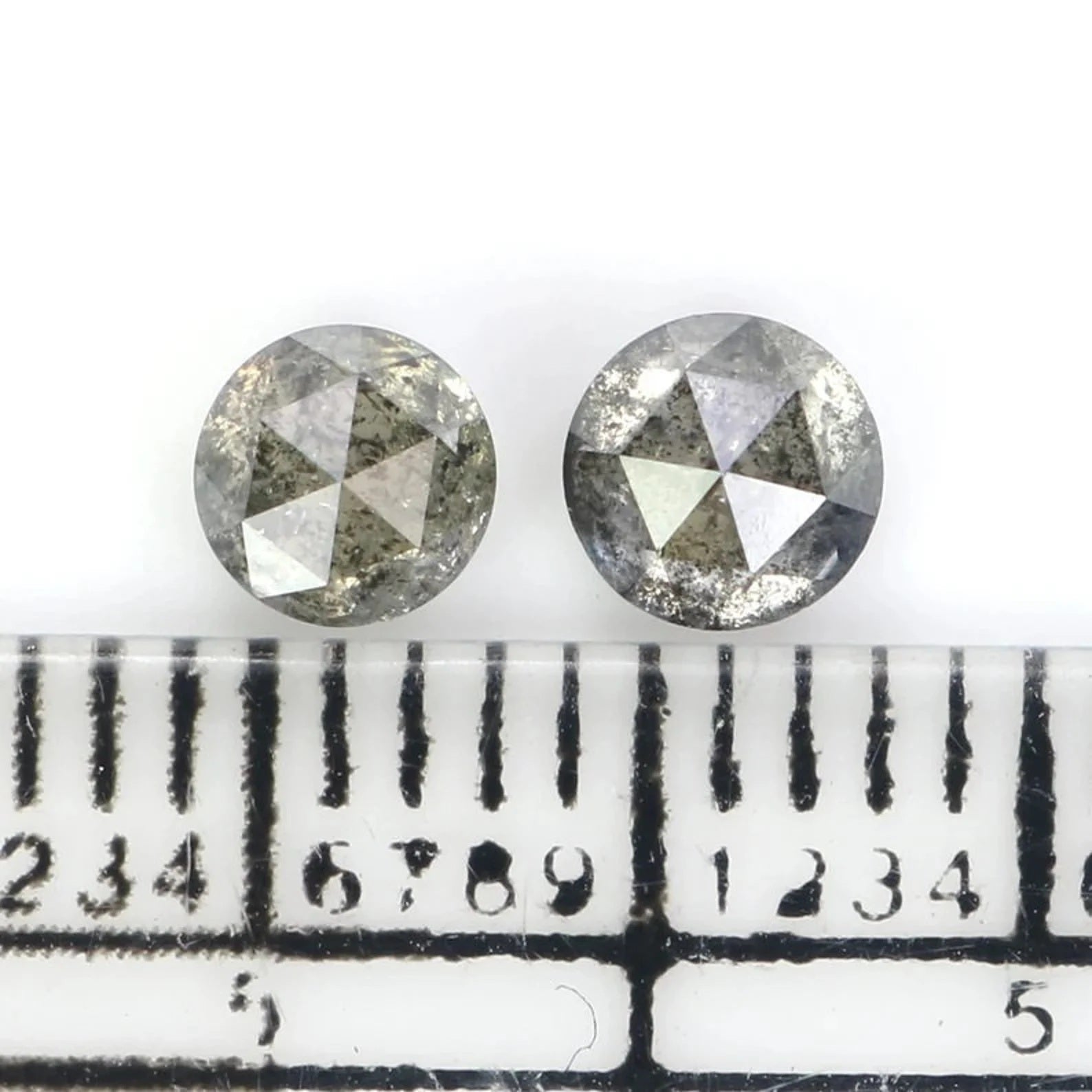 0.70 CT Natural Loose Round Shape Diamond Salt And Pepper Round Diamond 4.15 MM Natural Loose Black Grey Color Round Rose Cut Diamond NQ2339