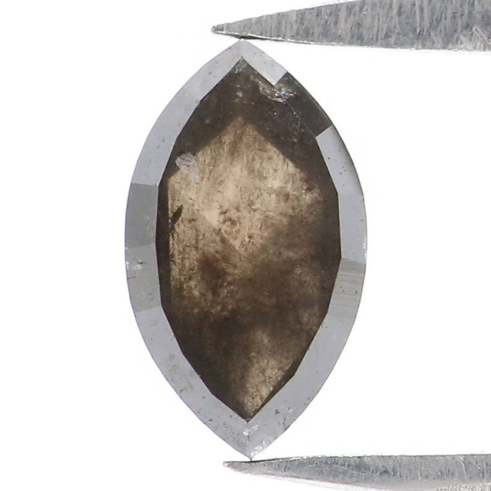 0.43 Ct Natural Loose Marquise Shape Diamond Salt And Pepper Marquise Diamond 6.80 MM Natural Black Color Marquise Rose Cut Diamond NQ9982