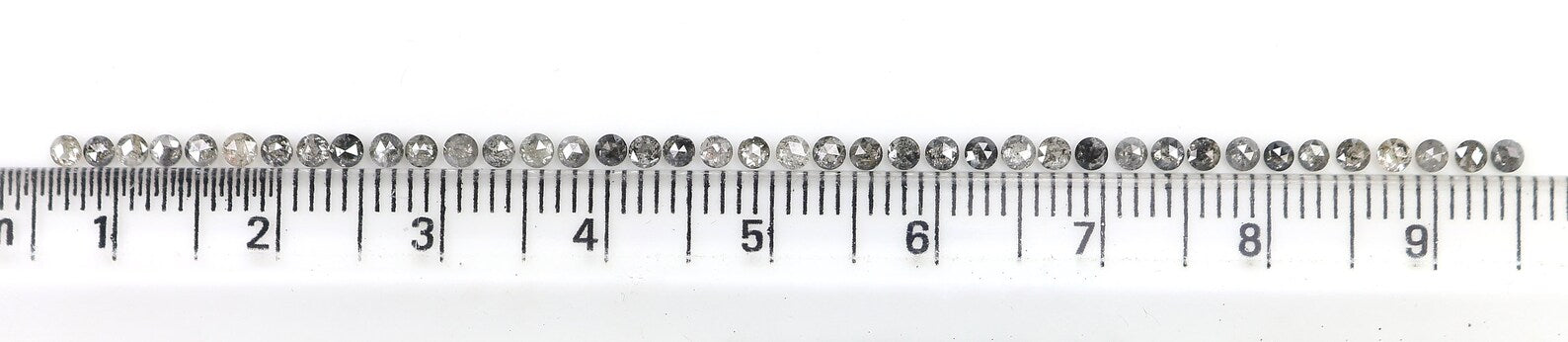 1.42 CT Natural Loose Round Shape Diamond Salt And Pepper Diamond 1.85 MM Natural Diamond Black Grey Color Round Rose Cut Diamond NQ2494