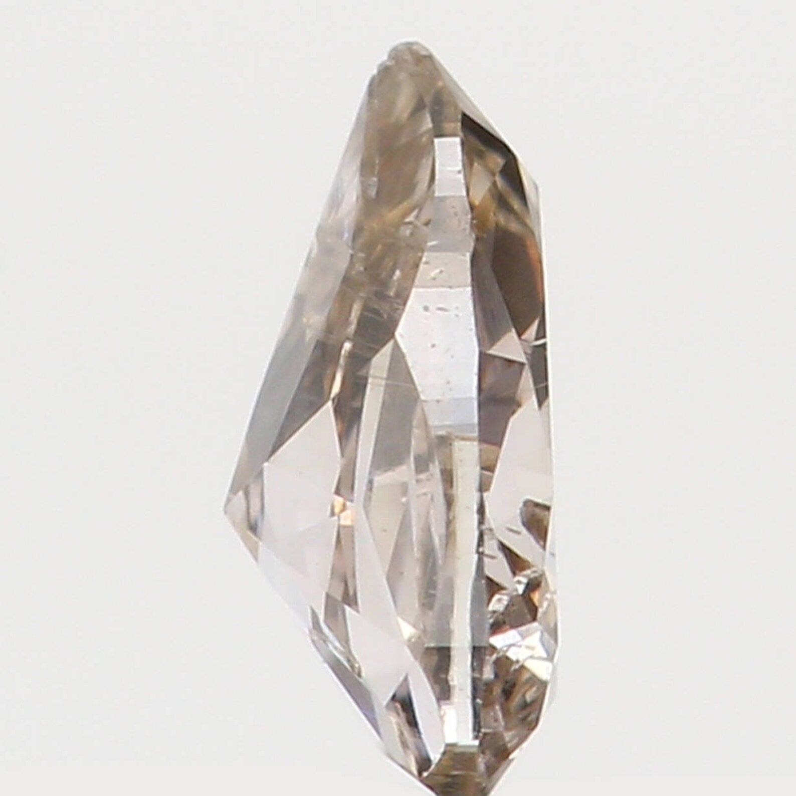 0.14 Ct Natural Loose Diamond Pear Brown Color I2 Clarity 4.10 MM N7488