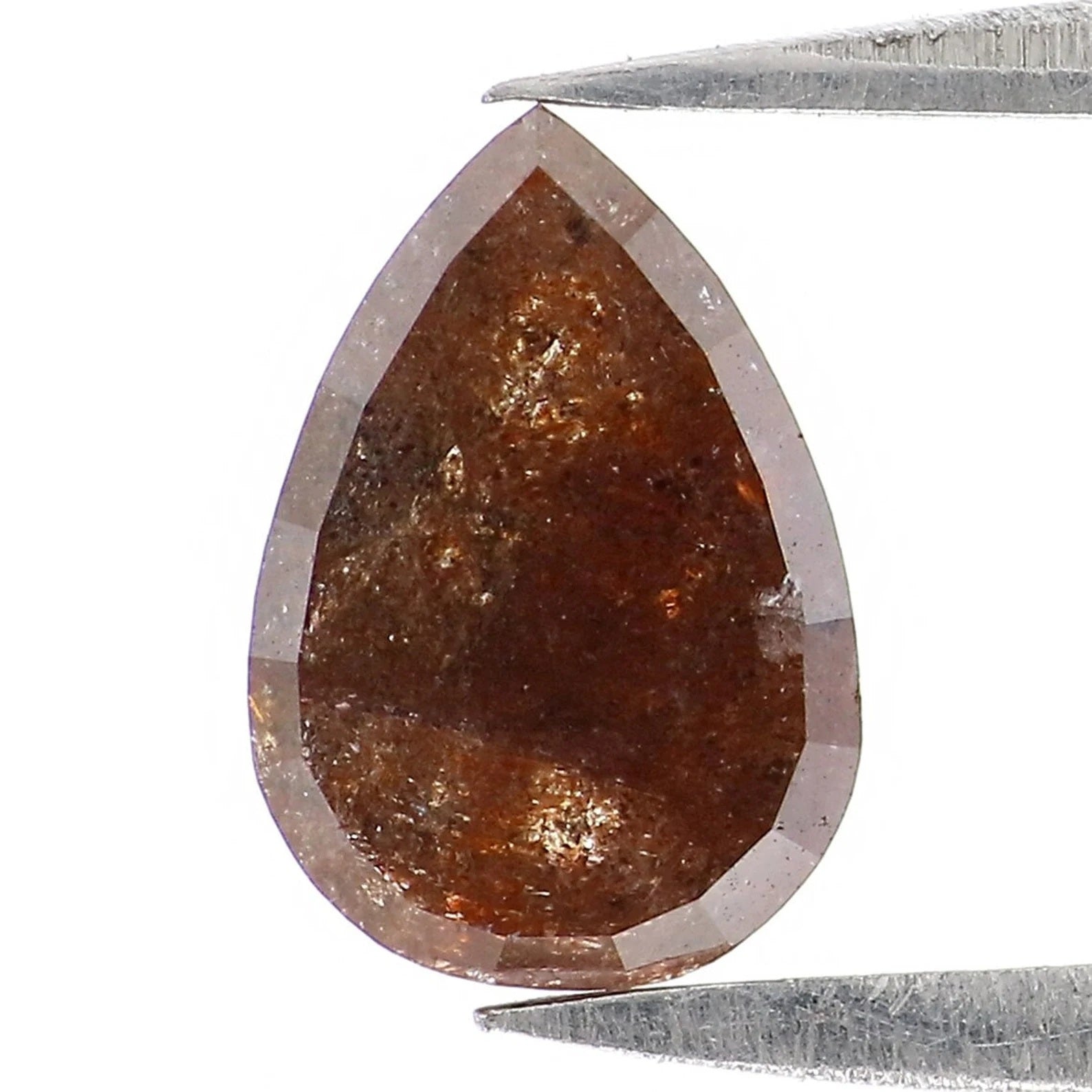 1.27 CT Natural Loose Pear Shape Diamond Brown Color Pear Cut Diamond 8.85 MM Natural Loose Diamond Brown Pear Rose Cut Diamond NQ480