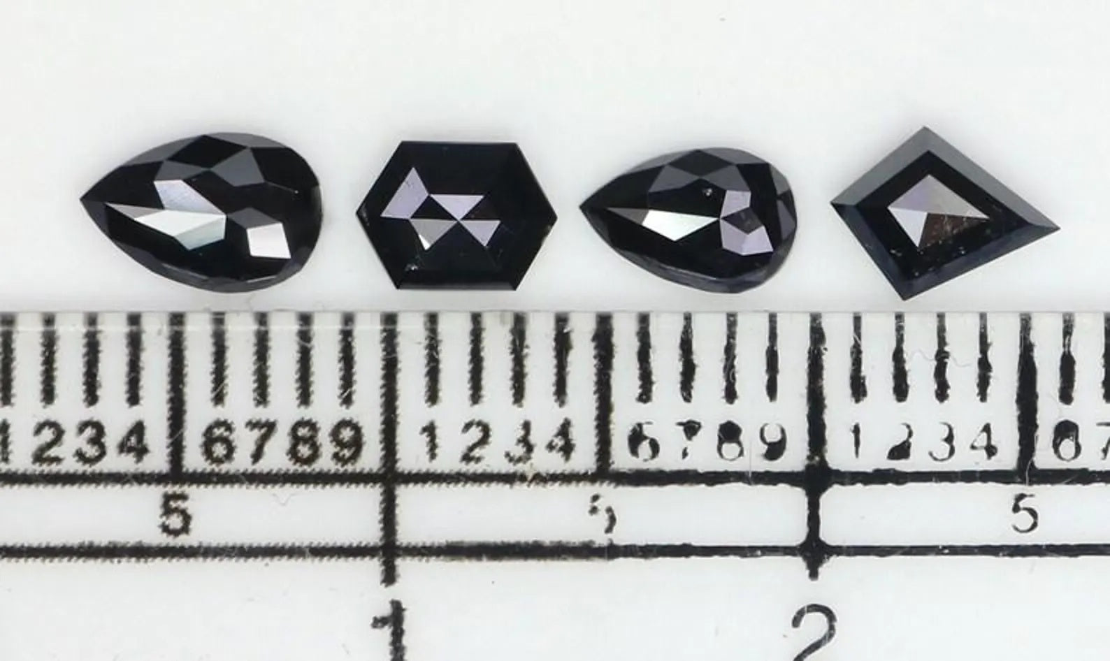 0.90 CT Natural Loose Mix Shape Diamond Black Color Mix Shape Diamond 5.80 MM Natural Loose Black Color Mix Shape Rose Cut Diamond QN2250