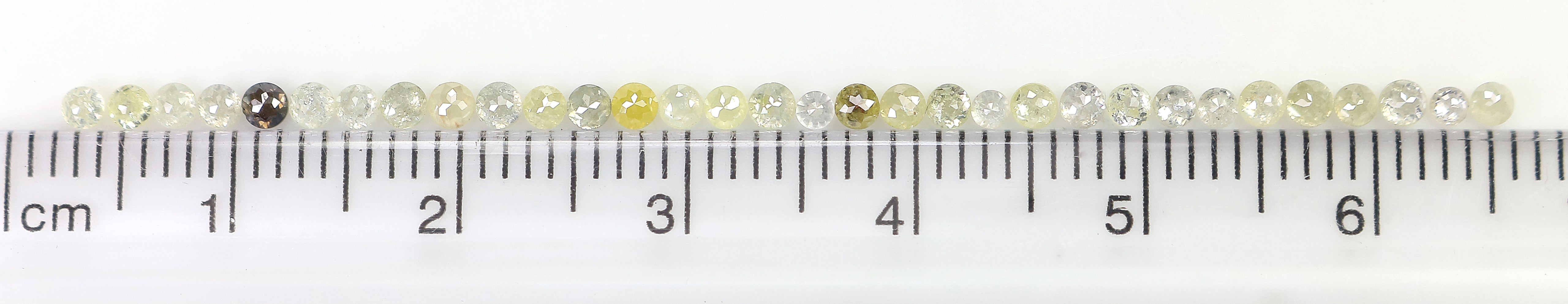 1.31 CT Natural Loose Rose Cut Diamond Grey Color Round Cut Diamond 1.70 MM Natural Loose Yellow Diamond Round Rose Cut Shape Diamond LQ1612