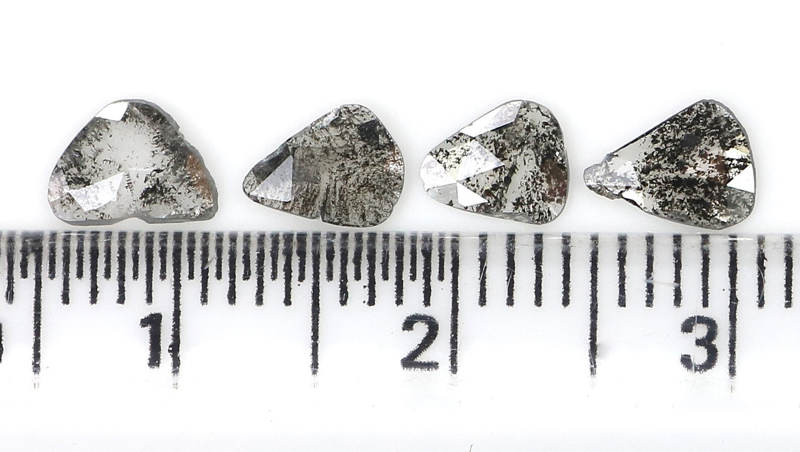 0.80 Ct Natural Loose Slice Cut Diamond Salt And Pepper Slice Diamond 6.15 MM Natural Black Grey Color Irregular Rose Cut Diamond NQ2516