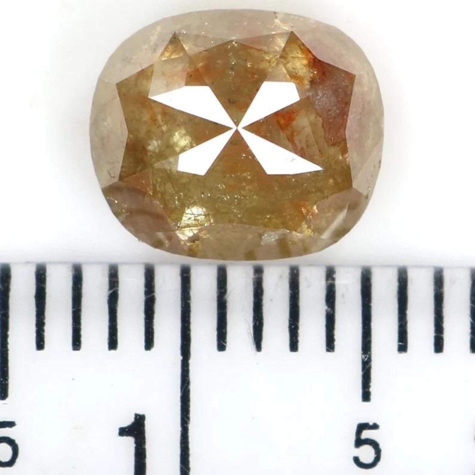2.19 CT Natural Loose Oval Shape Diamond Brown Color Oval Cut Diamond 8.15 MM Natural Loose Diamond Yellow Color Oval Rose Cut Diamond NQ321