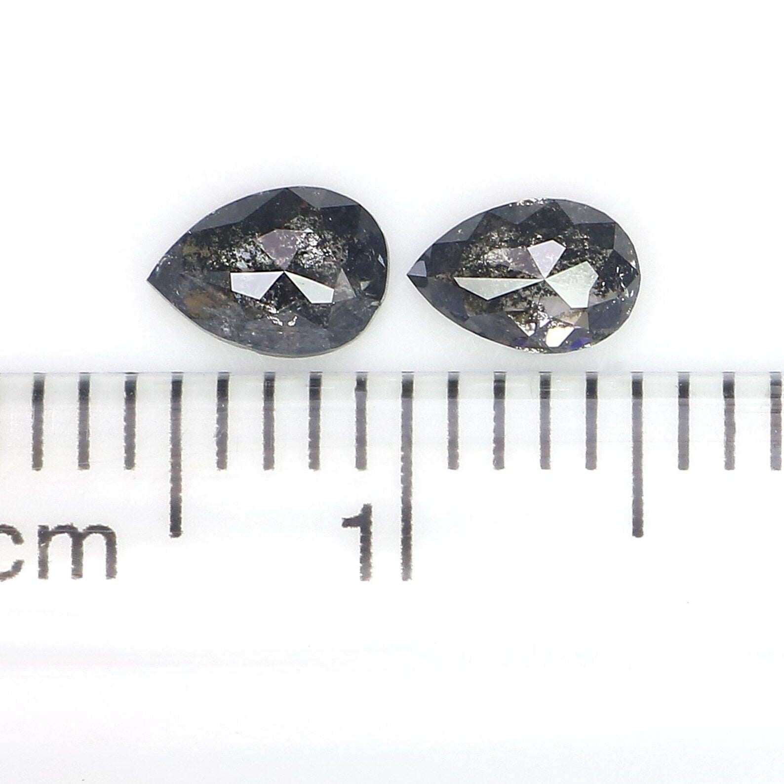 0.55 CT Natural Loose Pear Cut Pair Diamond Salt And Pepper Pear Diamond 5.30 MM Natural Loose Diamond Pear Pair Rose Cut Diamond NQ1858