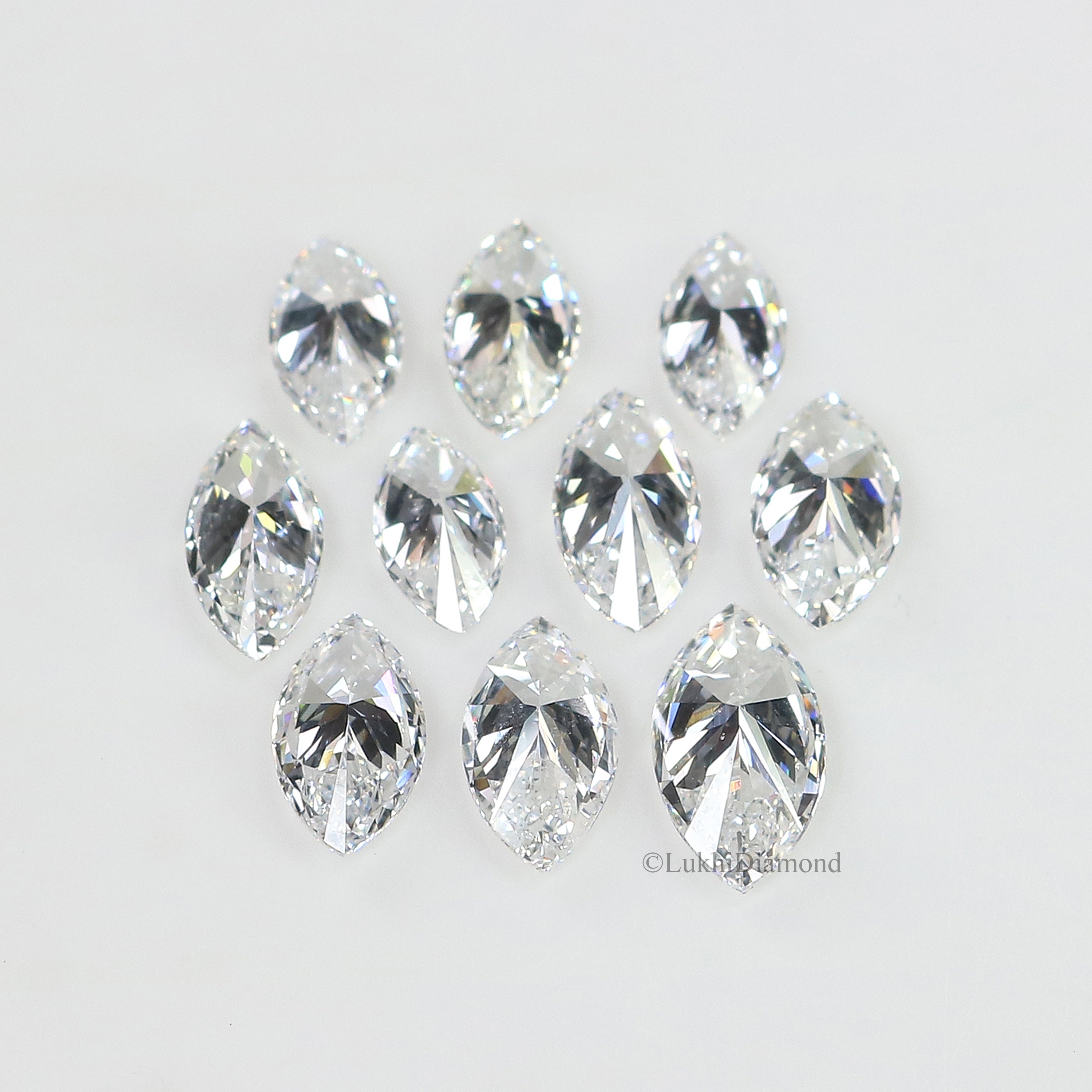 Marquise Cut E/D Color VS Clarity Lab Grown Diamond Lab Created Loose Diamond Marquise Shape 4X2/5X2.5/6X3/7X3.5/8X4 MM CVD Diamond Q161