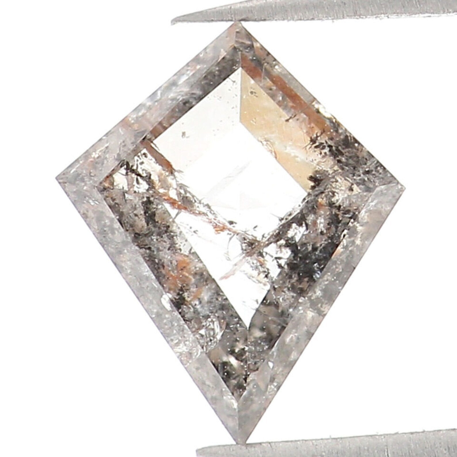 0.24 CT Natural Loose Kite Shape Diamond Salt And Pepper Kite Cut Diamond 5.80 MM Natural Loose Black Grey Color Kite Shape Diamond NQ1468