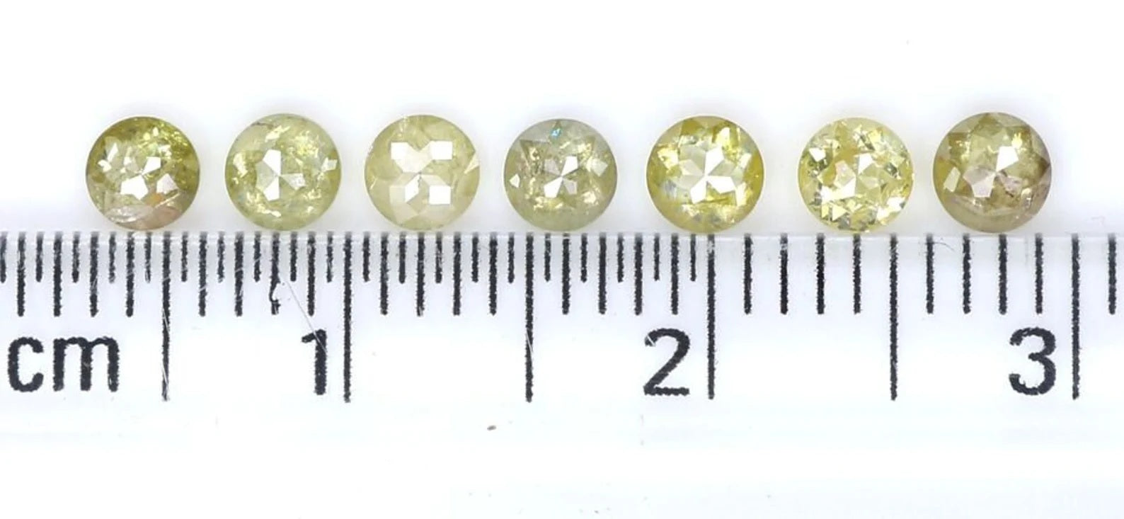 1.10 CT Natural Loose Rose Cut Diamond Yellow Green Color Round Shape Diamond 3.10 MM Natural Loose Round Rose Cut Shape Diamond NQ419