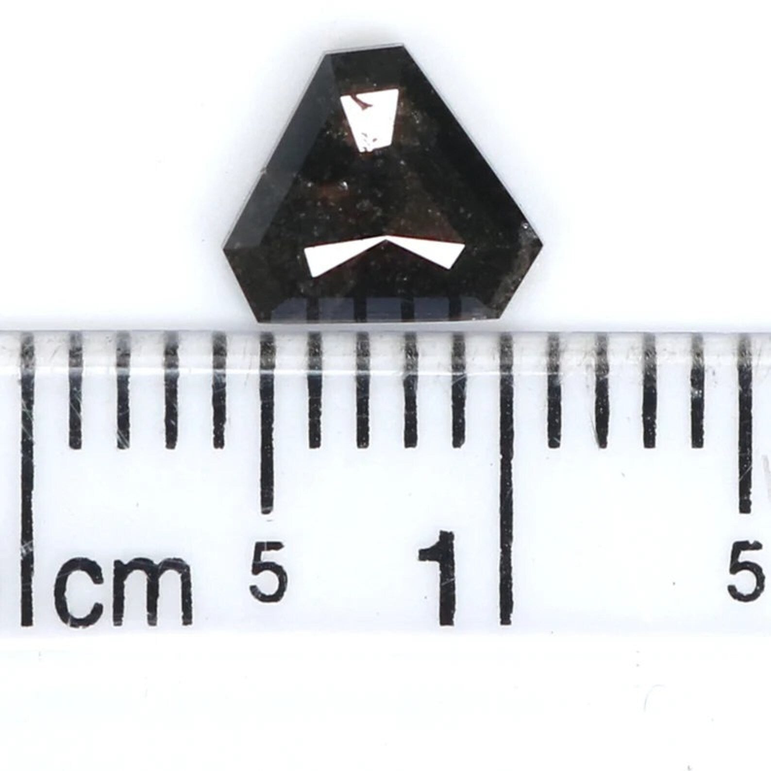 0.89 Ct Natural Loose Triangle Shape Diamond Salt And Pepper Triangle Diamond 6.50 MM Natural Black Color Triangle Rose Cut Diamond NQ9346