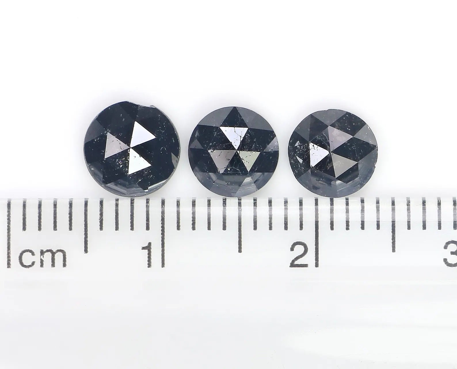 2.55 CT Natural Loose Round Shape Diamond Black Color Round Diamond 5.75 MM Natural Loose Diamond Black Color Round Rose Cut Diamond NQ1744