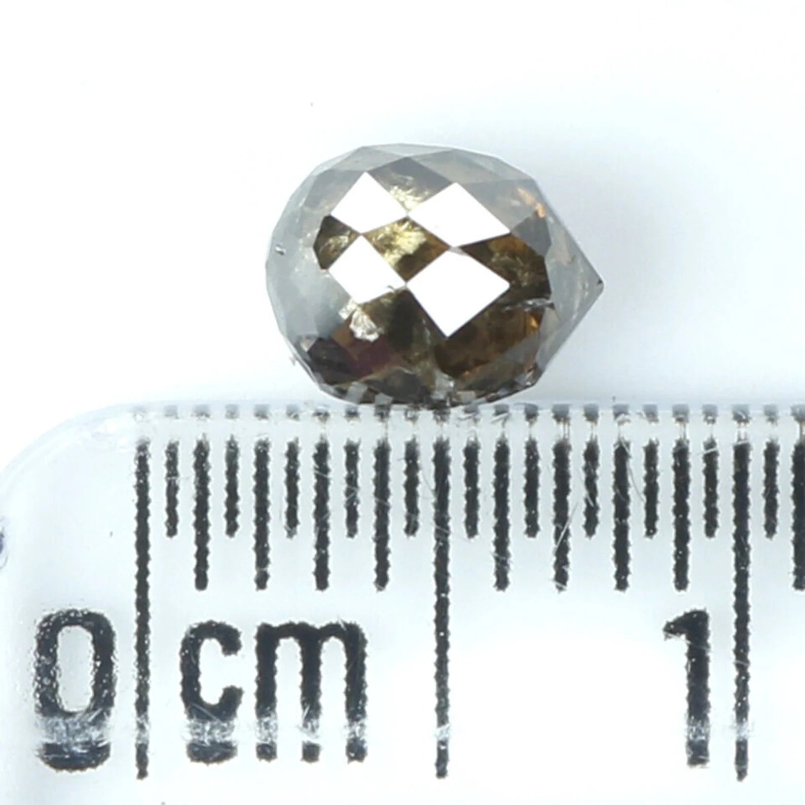0.98 Ct Natural Loose Drop Shape Diamond Black Brown Color Briolette Cut Diamond 5.65 MM Natural Loose Diamond Drop Shape Diamond NQ462