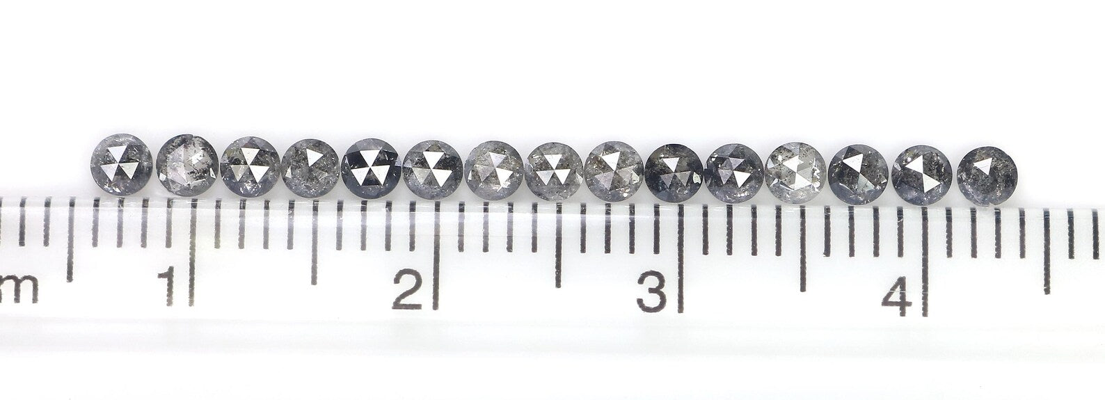 1.02 CT Natural Loose Round Cut Diamond Salt And Pepper Round Diamond 2.45 MM Natural Diamond Black Grey Color Round Rose Cut Diamond NQ2349