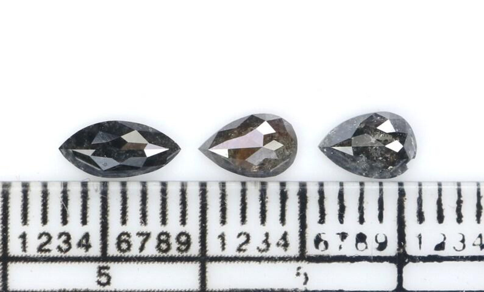 0.65 CT Natural Loose Mix Shape Diamond Salt And Pepper Mix Shape Diamond 6.20 MM Natural Black Grey Color Mix Shape Rose Cut Diamond NQ2282