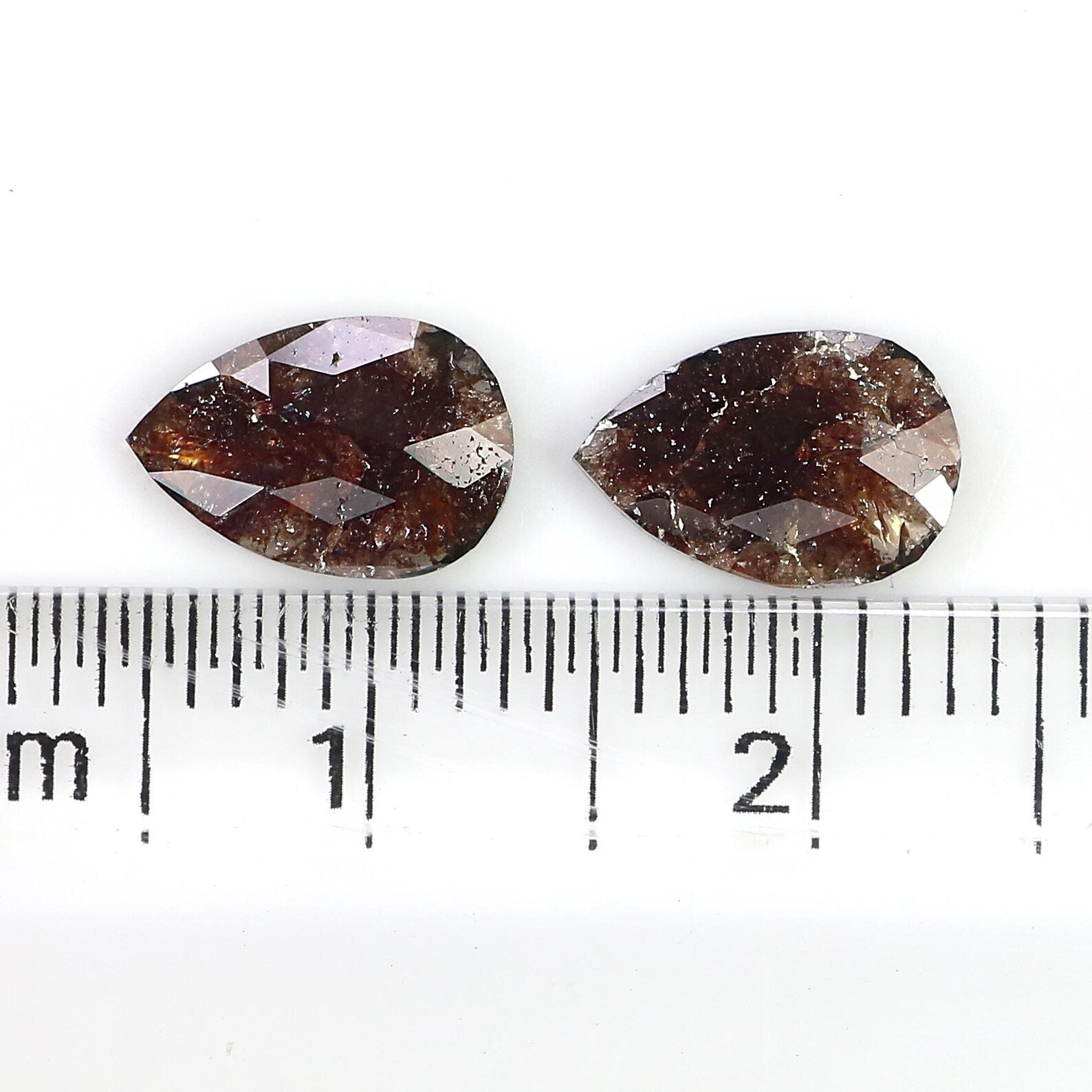 1.57 CT Natural Loose Pear Cut Pair Diamond Brown Color Pear Shape Diamond 8.70 MM Natural Diamond Brown Color Pear Rose Cut Diamond NQ2546
