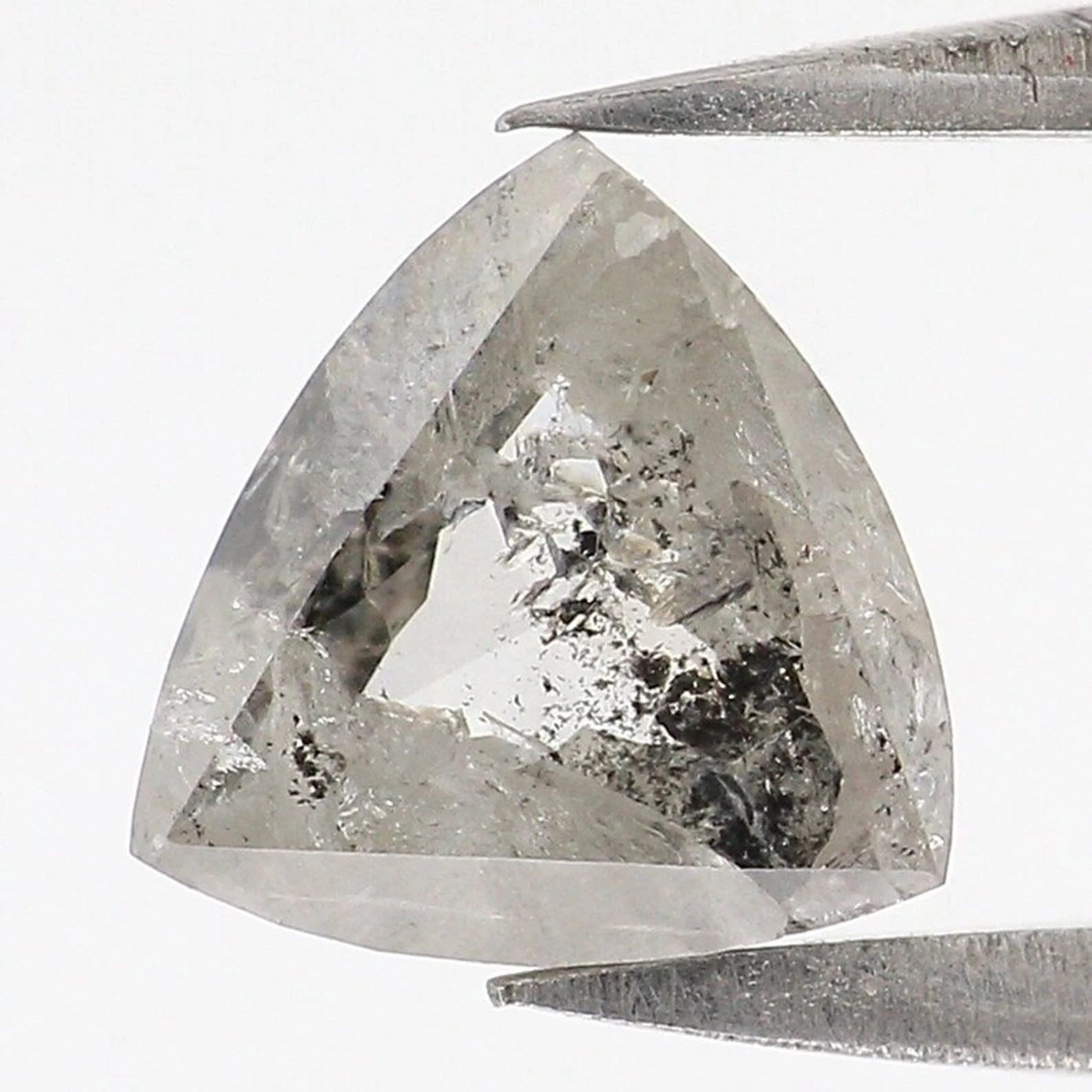 1.35 CT Natural Loose Triangle Shape Diamond Salt And Pepper Triangle Cut Diamond 7.10 MM Natural Loose Diamond Triangle Cut Diamond QN8925