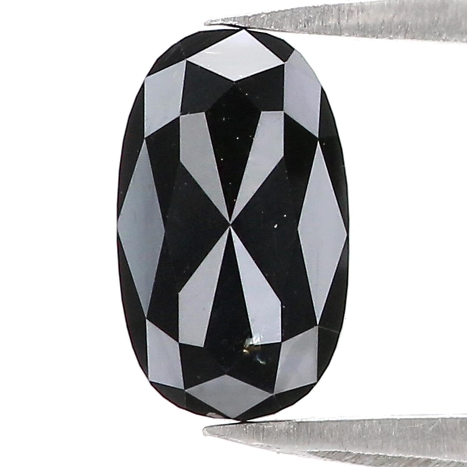 1.83 Ct Natural Loose Oval Shape Diamond Black Color Oval Cut Diamond 9.15 MM Natural Loose Diamond Black Oval Shape Roe Cut Diamond KDN374