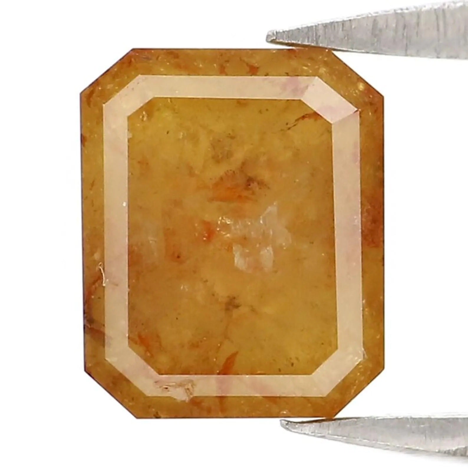 1.45 CT Natural Loose Emerald Shape Diamond Yellow Color Emerald Cut Diamond 6.65 MM Natural Yellow Color Emerald Rose Cut Diamond NQ751