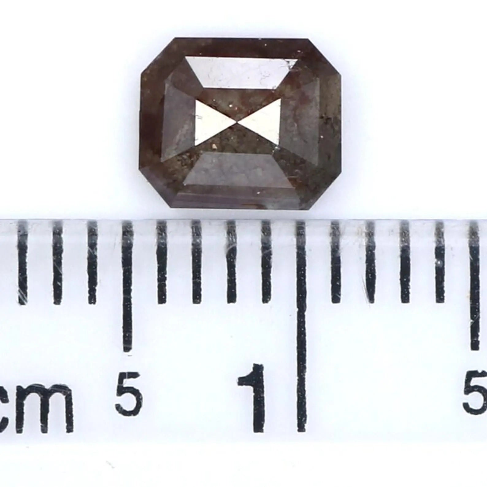 0.74 Ct Natural Loose Emerald Shape Diamond Brown Color Emerald Diamond 5.85 MM Natural Loose Brown Color Emerald Rose Cut Diamond NQ9347