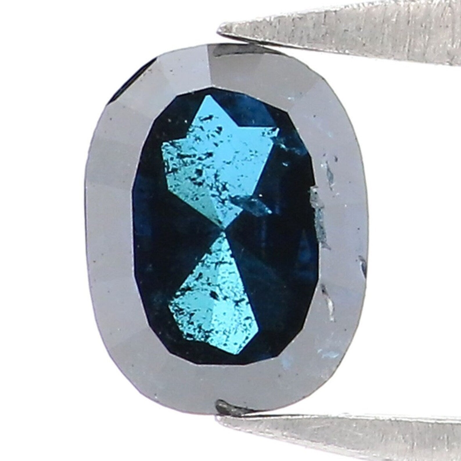 0.39 CT Natural Loose Oval Shape Diamond Blue Color Oval Cut Diamond 5.20 MM Natural Loose Diamond Oval Shape Rose Cut Diamond NQ9387