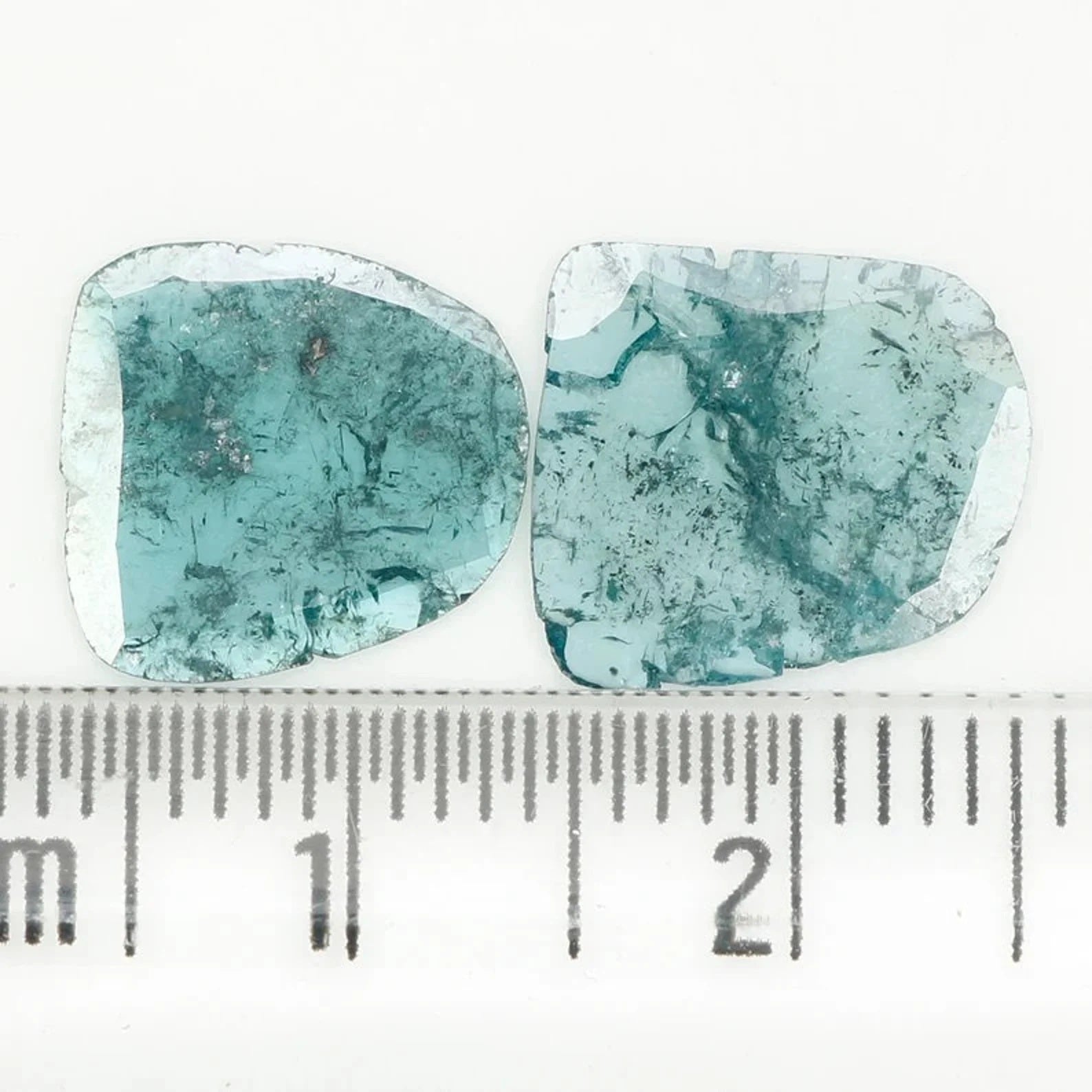 1.50 CT Natural Loose Slice Shape Diamond Blue Color Irregular Diamond 10.70 MM Natural Loose Diamond Blue Color Slice Cut Diamond NQ1270