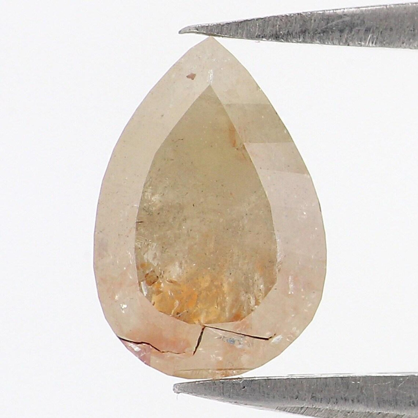 1.25 Ct Natural Loose Pear Shape Diamond Grey Color Pear Cut Diamond 8.55 MM Natural Loose Diamond Grey Color Pear Rose Cut Diamond NQ773