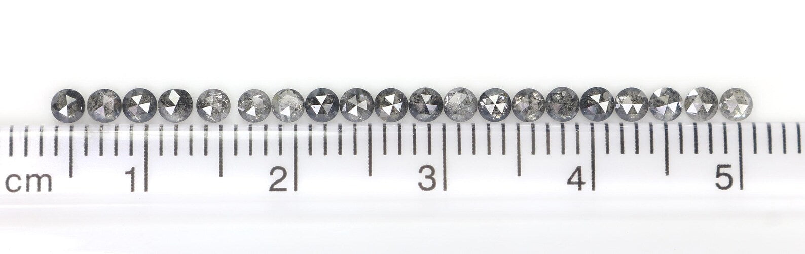 1.05 CT Natural Loose Round Shape Diamond Salt And Pepper Round Diamond 2.30 MM Natural Loose Black Grey Color Round Rose Cut Diamond NQ1840