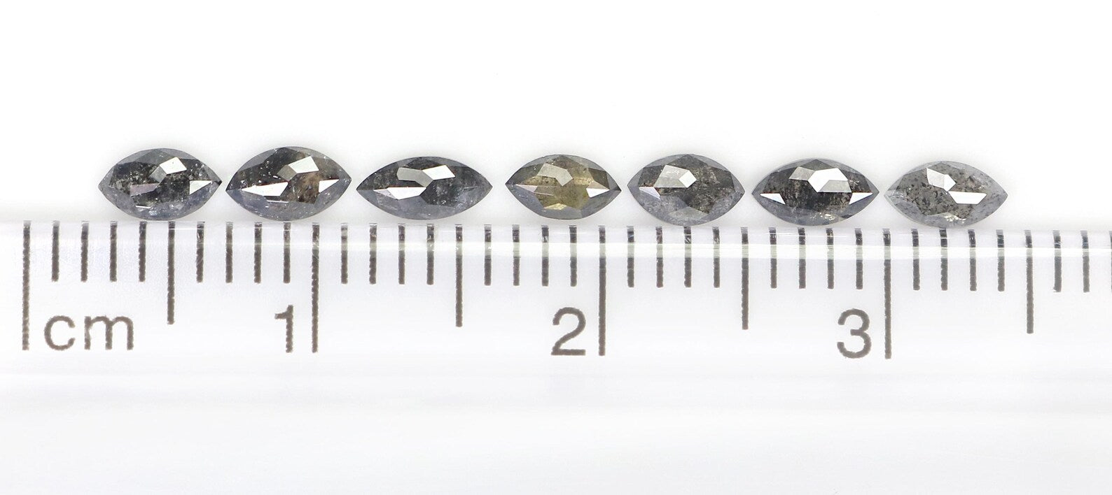 0.73 Ct Natural Loose Marquise Shape Diamond Salt And Pepper Marquise Diamond 4.80 MM Black Grey Color Marquise Rose Cut Diamond NQ2269