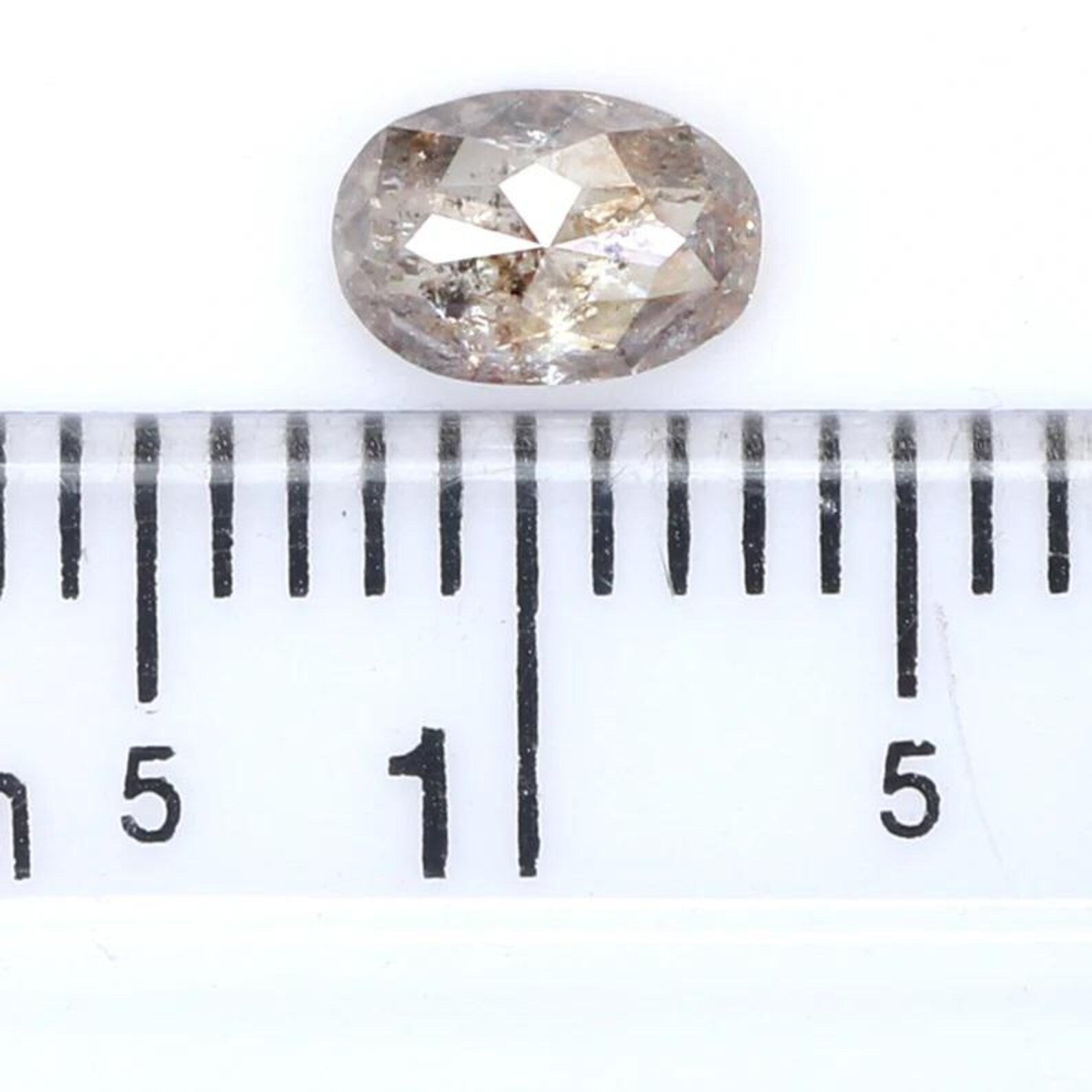0.48 Ct Natural Loose Oval Shape Diamond Salt And Pepper Oval Diamond 5.65 MM Natural Loose Diamond Grey Color Oval Rose Cut Diamond NQ1663