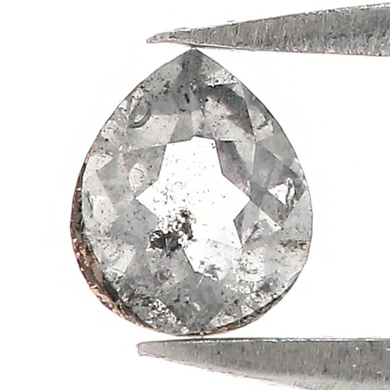 0.23 CT Natural Loose Pear Shape Diamond Salt And Pepper Pear Cut Diamond 4.65 MM Natural Loose Diamond Pear Shape Rose Cut Diamond QN2529