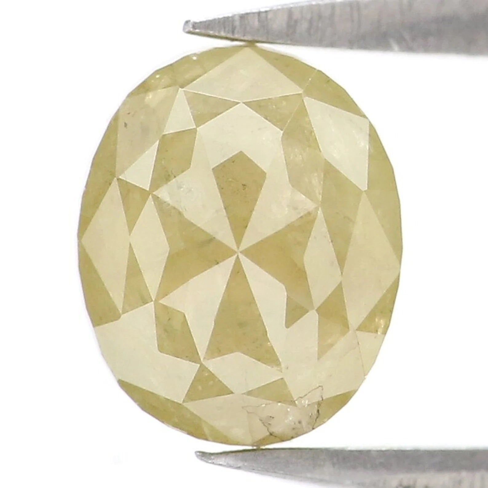 1.70 CT Natural Loose Oval Shape Diamond Yellow Color Oval Diamond 7.30 MM Natural Loose Diamond Yellow Color Oval Rose Cut Diamond NQ2386