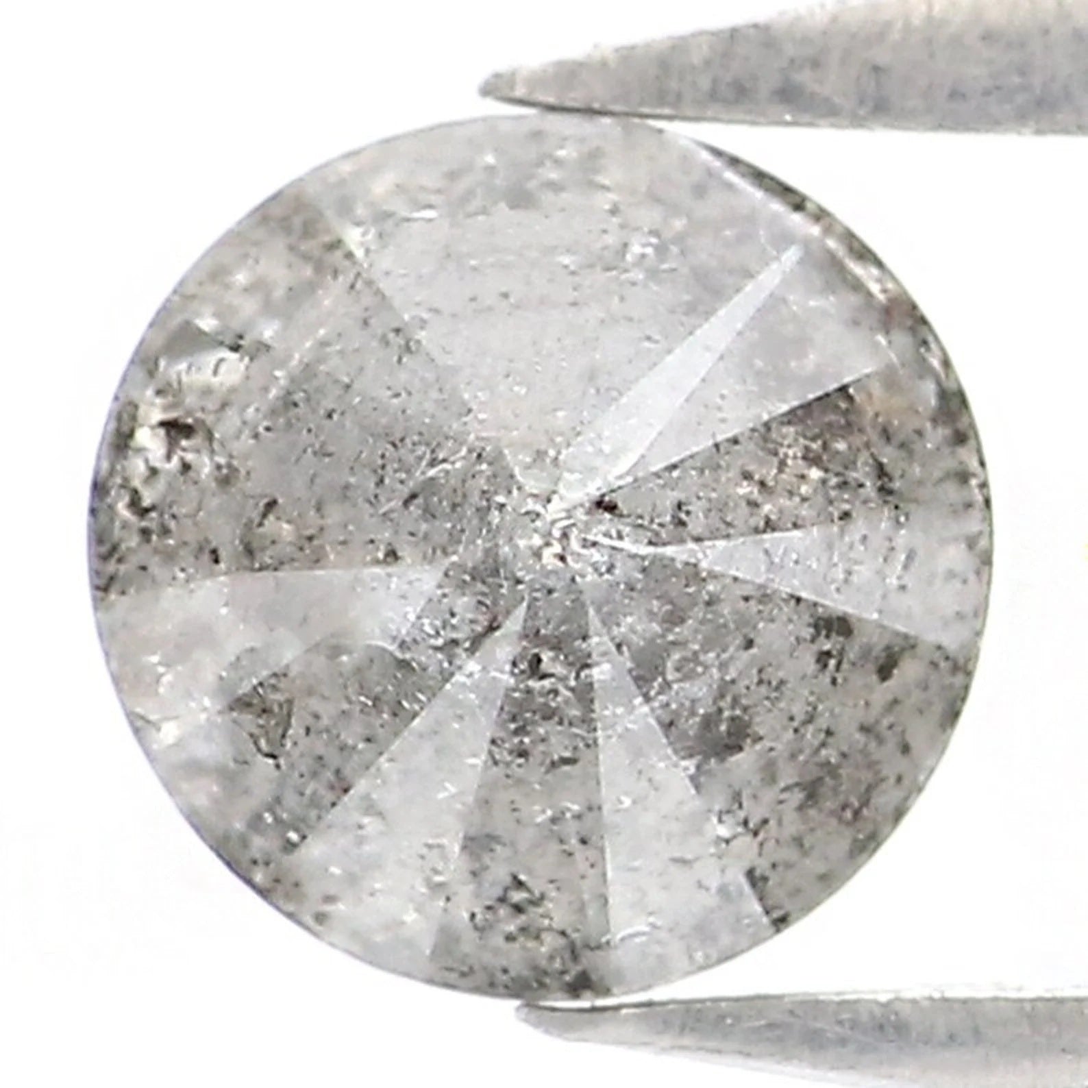 0.74 CT Natural Loose Round Shape Diamond Salt And Pepper Round Diamond 5.40 MM Natural Black Grey Color Round Brilliant Cut Diamond NQ9636