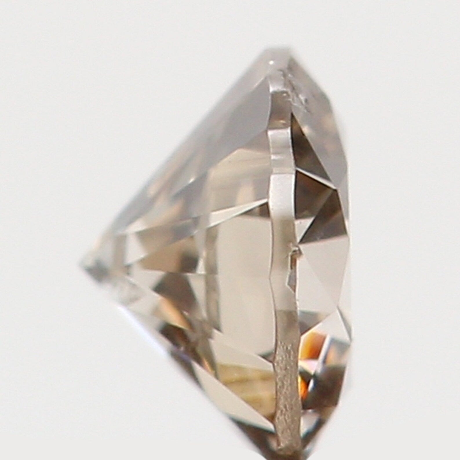 0.14 Ct Natural Loose Diamond Round Brown Color I1 Clarity 3.20 MM N7278