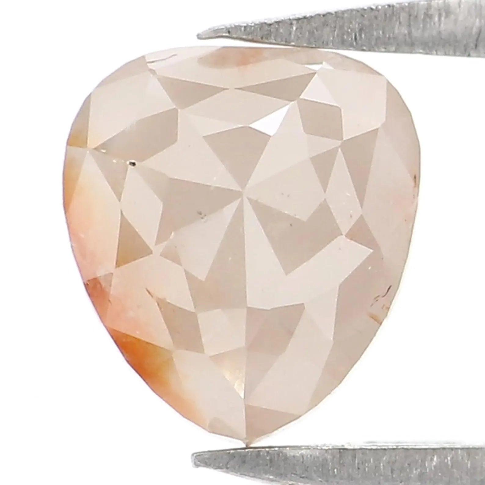 0.85 CT Natural Loose Heart Shape Diamond Light Brown Color Heart Diamond 6.15 MM Natural Loose Brown Color Heart Rose Cut Diamond NQ2391