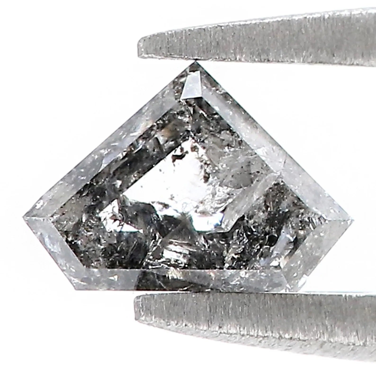 0.60 CT Natural Loose Shield Shape Diamond Salt And Pepper Shield Cut Diamond 4.70 MM Natural Loose Diamond Black Grey Shield Diamond QN756