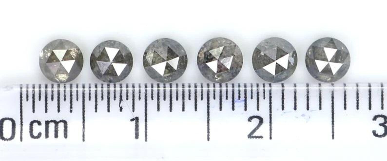 1.52 CT Natural Loose Round Shape Diamond Salt And Pepper Round Diamond 3.45 MM Natural Loose Black Gray Color Round Rose Cut Diamond NQ2091