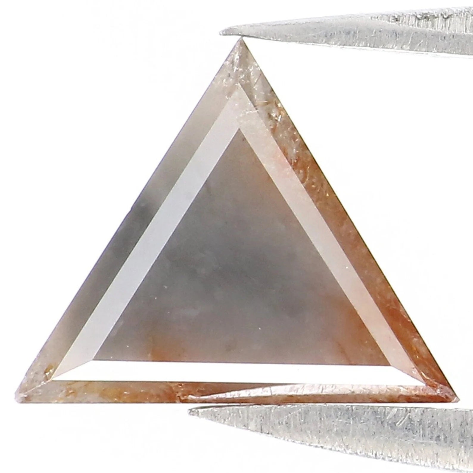 1.36 CT Natural Loose Triangle Cut Diamond Grey Brown Color Triangle Cut Diamond 7.45 MM Natural Grey Brown Triangle Rose Cut Diamond NQ746