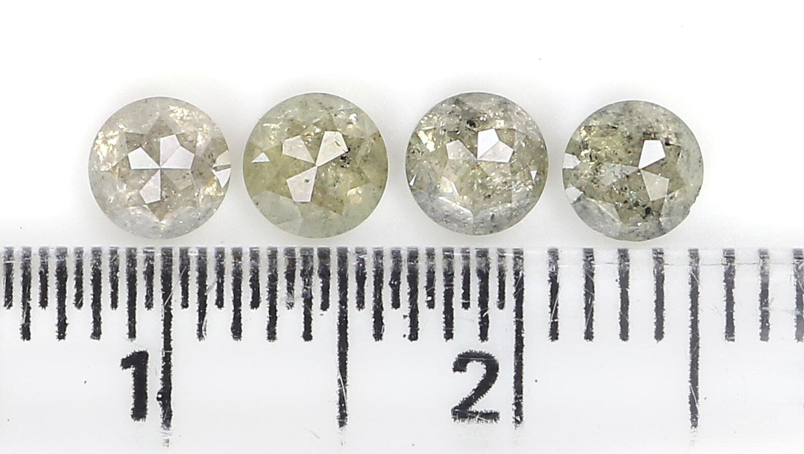 1.38 CT Natural Loose Round Shape Diamond Salt And Pepper Round Cut Diamond 4.10 MM Natural Loose Grey Color Round Rose Cut Diamond NQ778